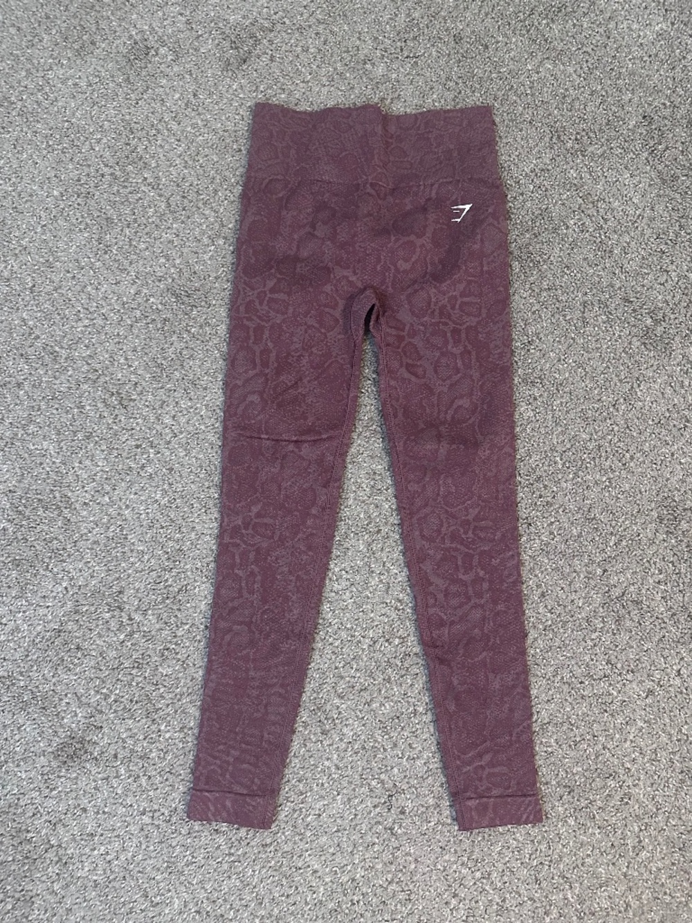 Womens Size Small Maroon Printed Gymshark Compression Pants
